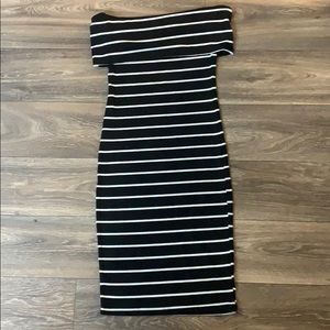 Vici stripped black and white dress